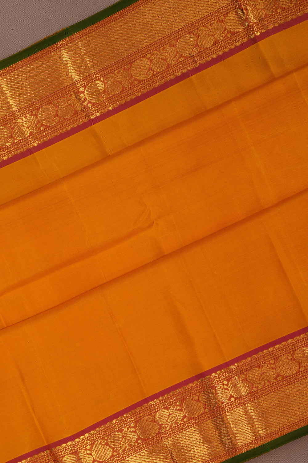 Image of Arani Silk Mustard Saree